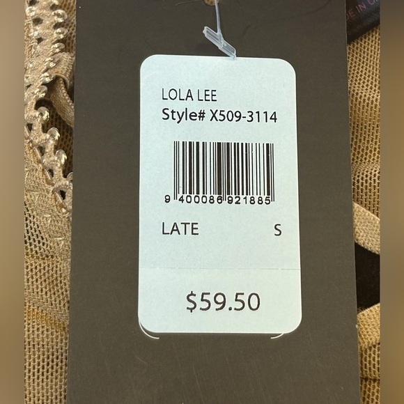 NWT Frederick’s of Hollywood Lola Lee Nude Mesh Teddy, Lace-Up, Garter Straps, S - Picture 13 of 16